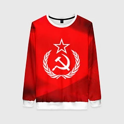 Свитшот женский Патриот СССР, цвет: 3D-белый