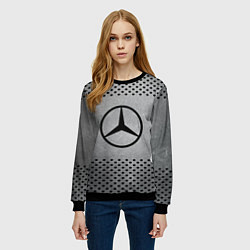 Свитшот женский Mercedes-Benz: Hardened Steel, цвет: 3D-черный — фото 2