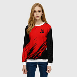 Свитшот женский USSR: Red Patriot, цвет: 3D-белый — фото 2