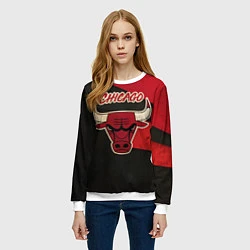 Свитшот женский Chicago Bulls: Old Style, цвет: 3D-белый — фото 2