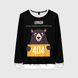 Женский свитшот Error 404: Bear