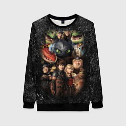 Свитшот женский How to Train Your Dragon, цвет: 3D-черный