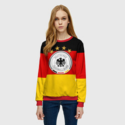 Свитшот женский Немецкий футбол, цвет: 3D-красный — фото 2