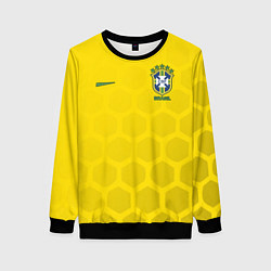 Свитшот женский Brazil Team: WC 2018, цвет: 3D-черный