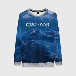 Свитшот женский God of War: Rage of the waves, цвет: 3D-меланж