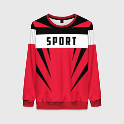 Свитшот женский Sport: Red Style, цвет: 3D-красный