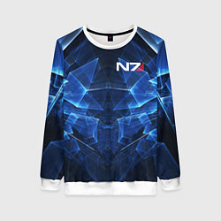 Свитшот женский Mass Effect: Blue Armor N7, цвет: 3D-белый