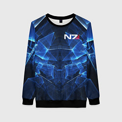 Свитшот женский Mass Effect: Blue Armor N7, цвет: 3D-черный