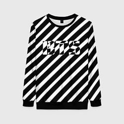 Свитшот женский BTS: B&W Stripes, цвет: 3D-черный