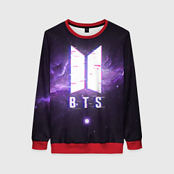 Свитшот женский BTS: Violet Space, цвет: 3D-красный