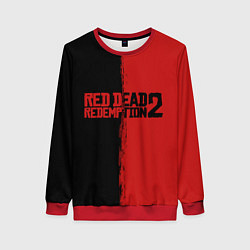 Свитшот женский RDD 2: Black & Red, цвет: 3D-красный