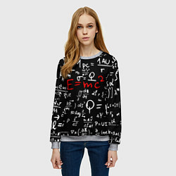 Свитшот женский E=mc2: Black Style, цвет: 3D-меланж — фото 2