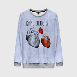 Свитшот женский Cardiologist, цвет: 3D-меланж