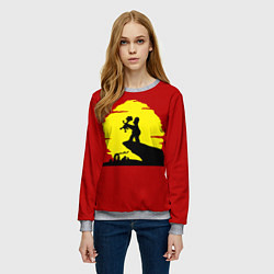 Свитшот женский Гомер и барт, цвет: 3D-меланж — фото 2