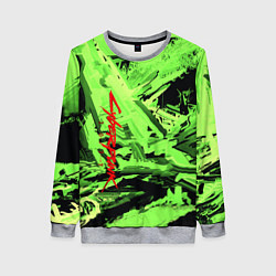 Женский свитшот Cyberpunk 2077: Green Breaks