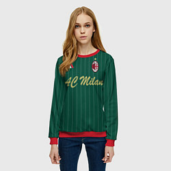 Свитшот женский AC Milan: Green Form, цвет: 3D-красный — фото 2