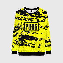 Свитшот женский PUBG: Yellow Stained, цвет: 3D-черный