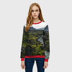 Свитшот женский Death Stranding: Green World, цвет: 3D-красный — фото 2