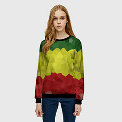 Свитшот женский Эфиопия, цвет: 3D-черный — фото 2