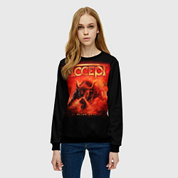 Свитшот женский Accept: Hell Bull, цвет: 3D-черный — фото 2