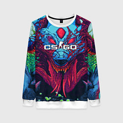 Свитшот женский CS:GO Hyper Beast, цвет: 3D-белый