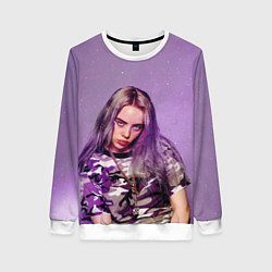 Свитшот женский Billie Eilish: Violet Fashion, цвет: 3D-белый