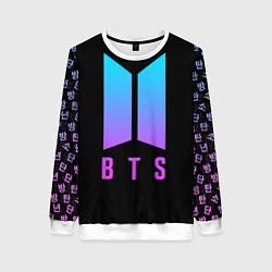 Свитшот женский BTS: Neon Night, цвет: 3D-белый