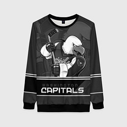 Свитшот женский Washington Capitals: Mono, цвет: 3D-черный