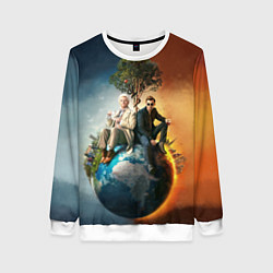 Свитшот женский Good Omens, цвет: 3D-белый