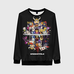 Свитшот женский Undertale, цвет: 3D-черный