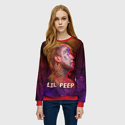 Свитшот женский Lil Peep ART, цвет: 3D-красный — фото 2