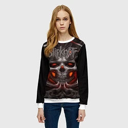 Свитшот женский Slipknot: Hell Skull, цвет: 3D-белый — фото 2