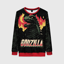 Женский свитшот Flame Godzilla