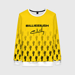 Свитшот женский Billie Eilish: Yellow Autograph, цвет: 3D-белый