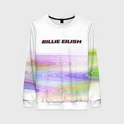 Женский свитшот BILLIE EILISH: White Glitch