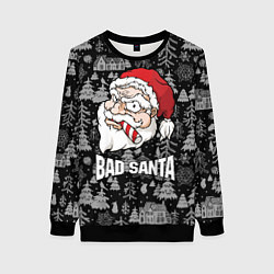 Женский свитшот Плохой Санта с конфетой
