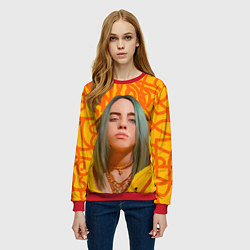 Свитшот женский Billie Eilish, цвет: 3D-красный — фото 2