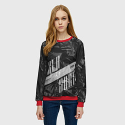 Свитшот женский Trea Sure Ateez, цвет: 3D-красный — фото 2