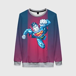 Свитшот женский Superman, цвет: 3D-меланж