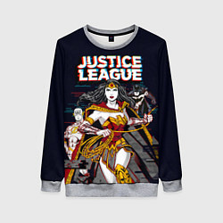 Свитшот женский Justice League, цвет: 3D-меланж