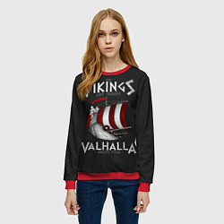 Свитшот женский Vikings Valhalla, цвет: 3D-красный — фото 2