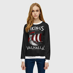 Свитшот женский Vikings Valhalla, цвет: 3D-белый — фото 2