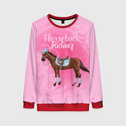 Свитшот женский Horseback Rading, цвет: 3D-красный
