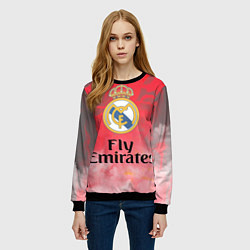 Свитшот женский Реал Мадрид, цвет: 3D-черный — фото 2