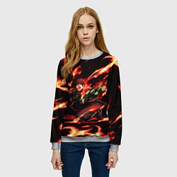 Свитшот женский KIMETSU NO YAIBA, цвет: 3D-меланж — фото 2