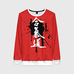 Свитшот женский Айкидо, цвет: 3D-белый