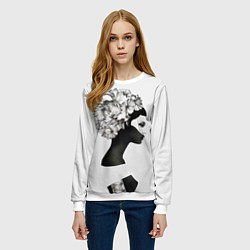Свитшот женский Искусство, цвет: 3D-белый — фото 2