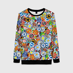 Свитшот женский Английская Премьер Лига, цвет: 3D-черный