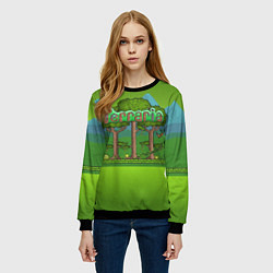 Свитшот женский Terraria, цвет: 3D-черный — фото 2
