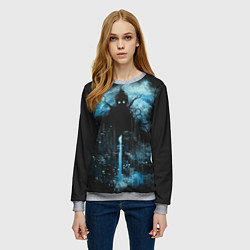 Свитшот женский Ктулху, цвет: 3D-меланж — фото 2